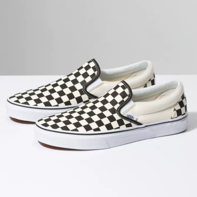 checker board slip on vans